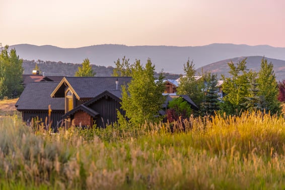 The backside of a home in Thaynes Canyon, Utah