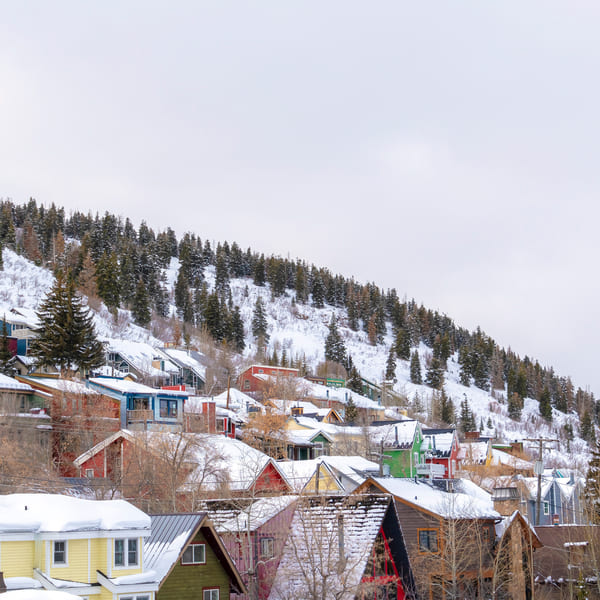 Winter real estate in Pinebrook, Park City, UT.