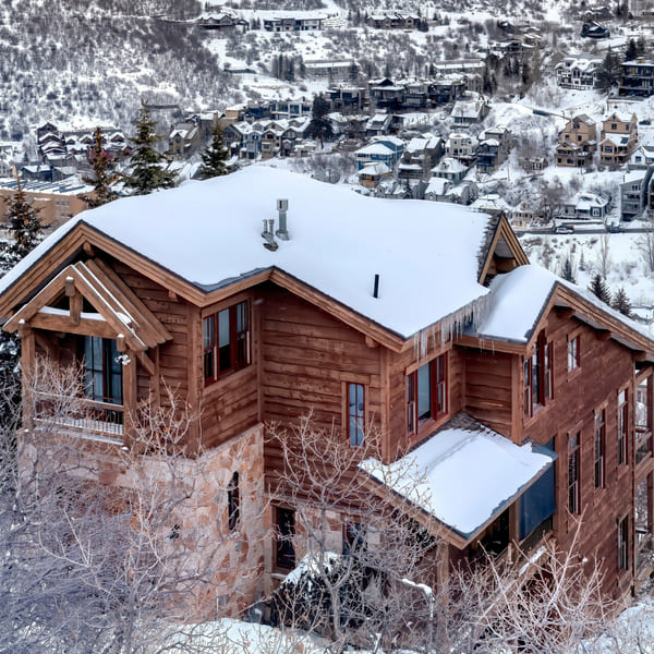 A stunning snowy home just outside of Park City, UT