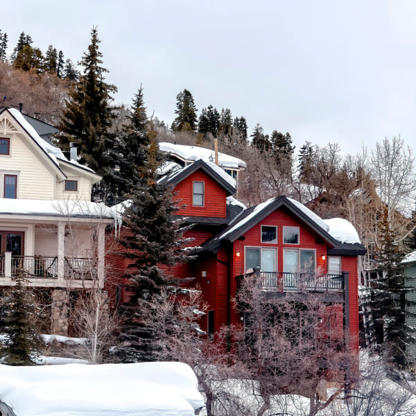Wintery luxury home outside of Park City, Utah.